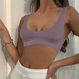 Plunge Workout Bralette Purple