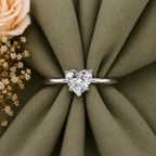 2 Carat Heart Cut Solitaire Moissanite Ring