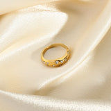 Snake Pave Ring Gold