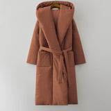 Hooded Long Puffer Parker Coat Caramel