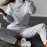 Cropped Drawstring Hoodie and Sweatpants Set