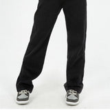 High Waist Straight Leg Baggy Jeans Black