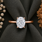 3 Carat Oval Cut Solitaire Moissanite Ring