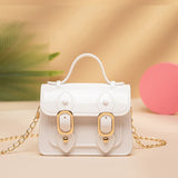 Mini PVC Crossbody Bag White