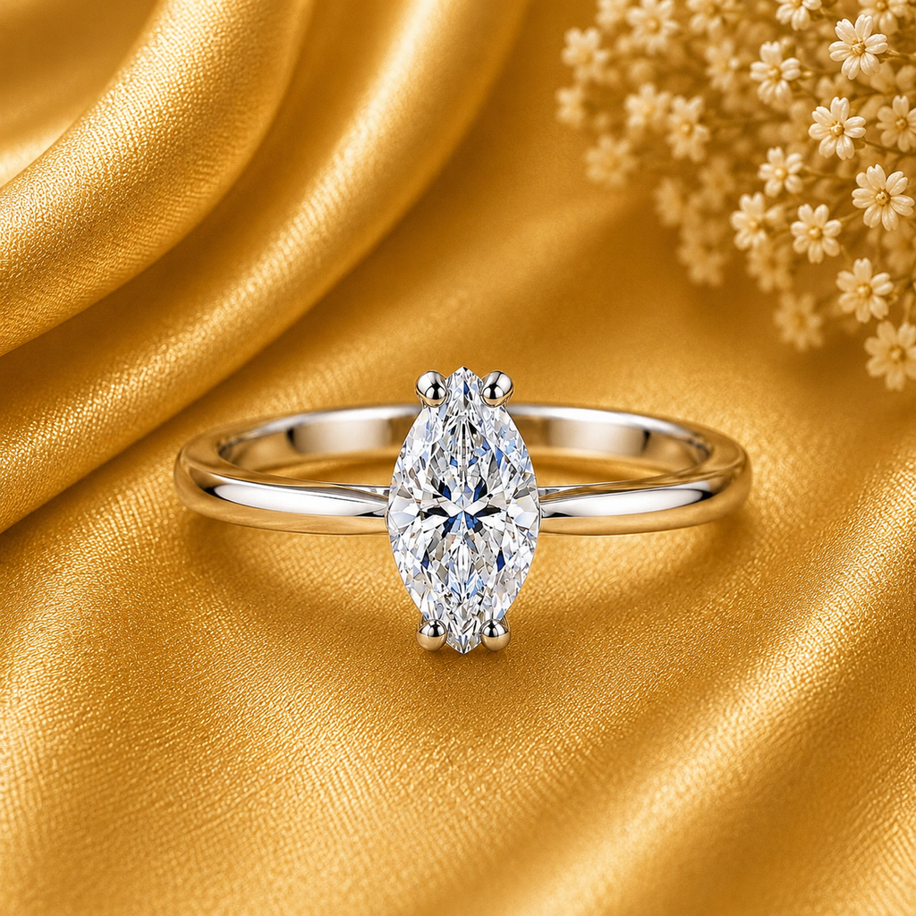 1 Carat Marquise Cut Solitaire Ring