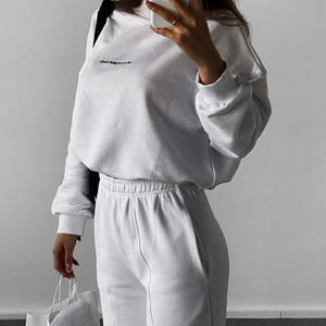 Cropped Drawstring Hoodie and Sweatpants Set
