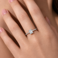 2 Carat Emerald Cut Solitaire Moissanite Ring