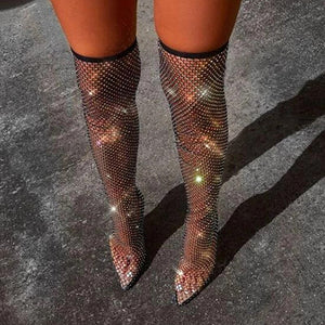 Crystal Over The Knee Boots