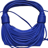 Braided Knotted Shoulder Bag Dark Blue