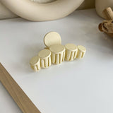 Round Hair Clip Cream