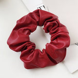 Faux Leather Scrunchy