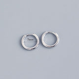 Stainless Steel Minimalist Hoop Earrings Silver