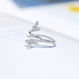 Butterfly Wrap Around Ring Silver