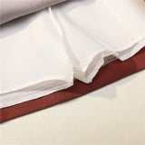 Pleated High Waist Skirt Red