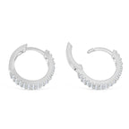 Double Row Huggie Bridal Earrings