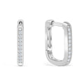 Square Huggie Bridal Earrings