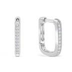 Square Huggie Bridal Earrings