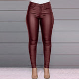 Slim Pencil Pants Red