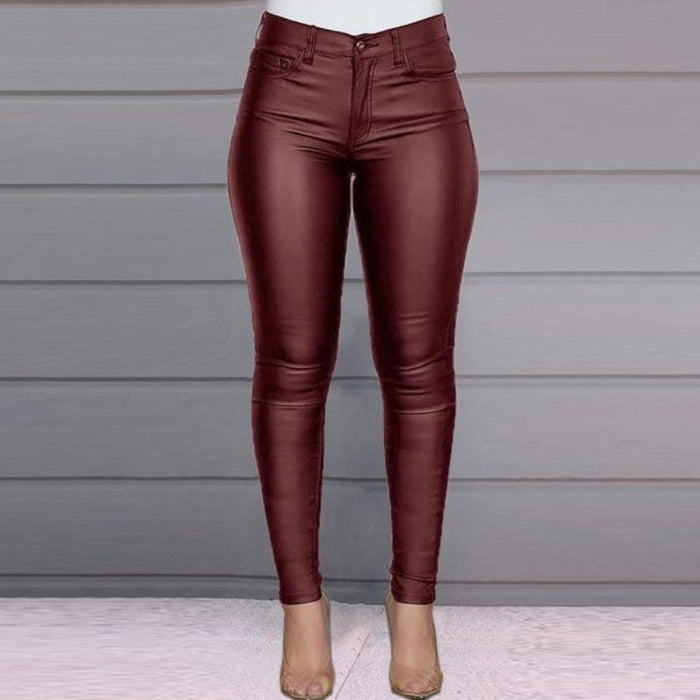 Slim Pencil Pants Red