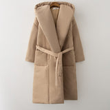 Hooded Long Puffer Parker Coat Khaki