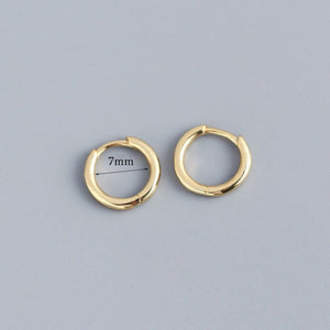 Stainless Steel Minimalist Hoop Earrings Gold