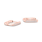 Square Huggie Bridal Earrings