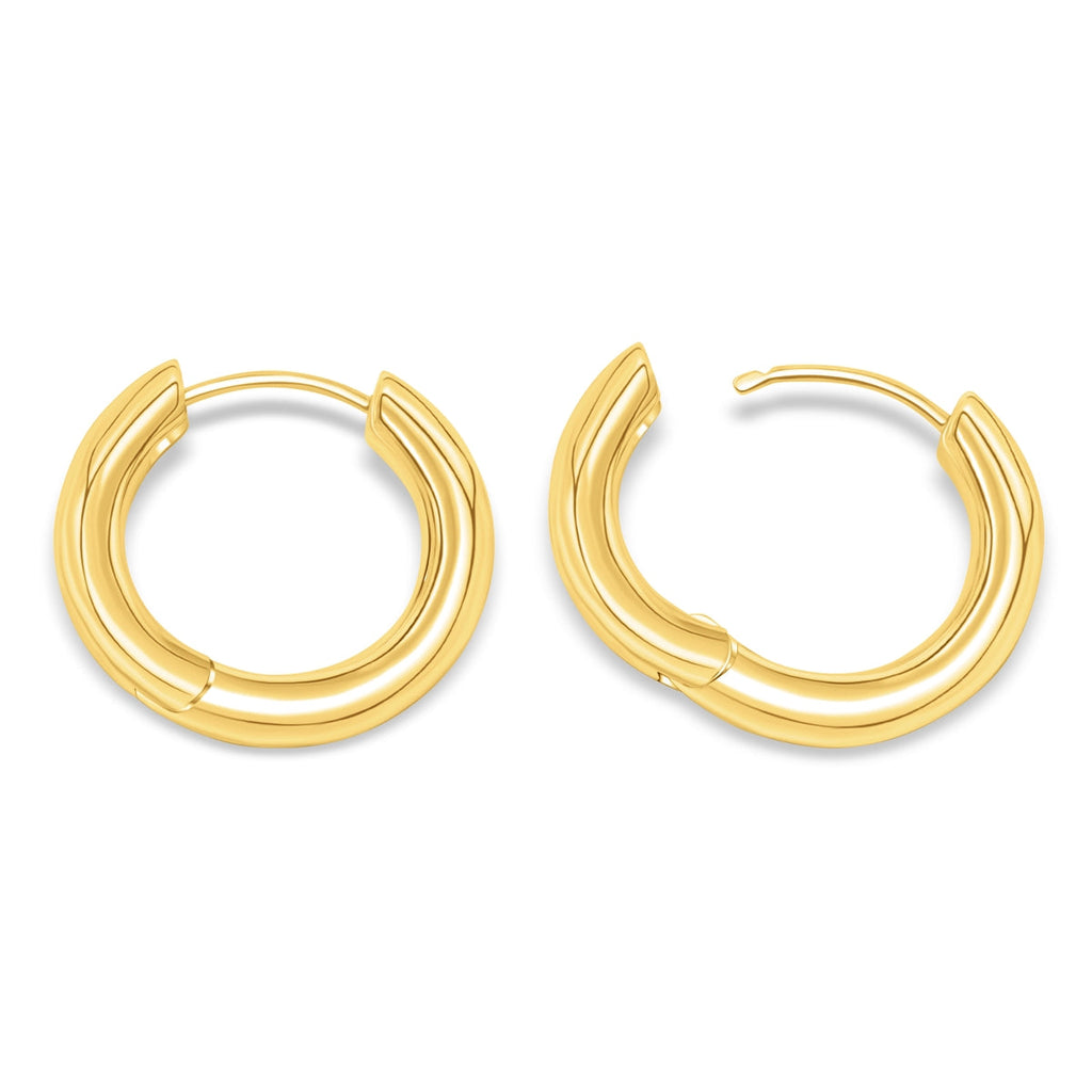Thick Hoop Bridal Earrings