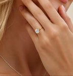 4-Prong Oval Cut Solitaire Moissanite Ring