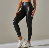 High Waist Faux Leather Leggings