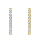 Studded Bridal Hoop Earrings