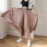 Loose Pleated Chiffon Pants Pink