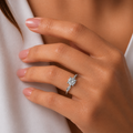 Twisted Round Cut Petite Moissanite Ring