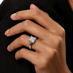 2 Carat Princess Cut Solitaire Moissanite Ring