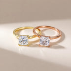 2 Carat Princess Cut Solitaire Moissanite Ring