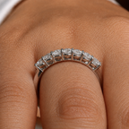 Seven Stone Round Cut Moissanite Ring