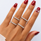 Seven Stone Round Cut Moissanite Ring