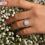 2 Carat Split Shank Princess Cut Moissanite Ring