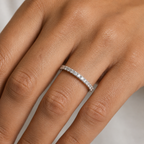 2mm Half Eternity Moissanite Band