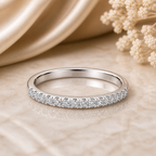 2mm Half Eternity Moissanite Band
