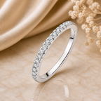 2mm Half Eternity Moissanite Band