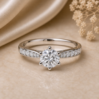 6-Prong Round Cut Moissanite Ring