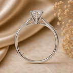 6-Prong Round Cut Moissanite Ring