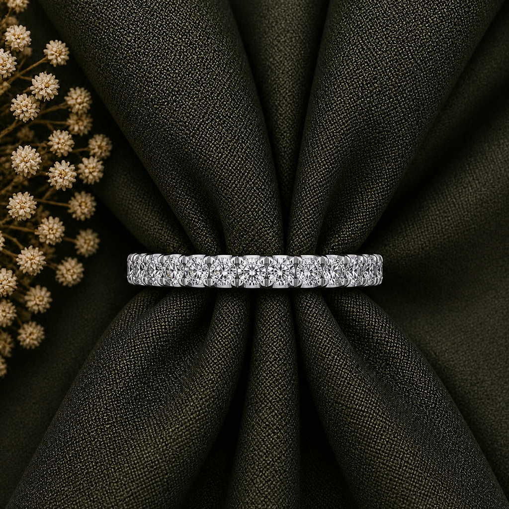 Full Eternity Moissanite Band