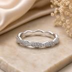 Woven Intertwined Moissanite Eternity Band