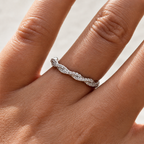 Woven Intertwined Moissanite Eternity Band