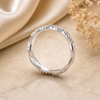Woven Intertwined Moissanite Eternity Band