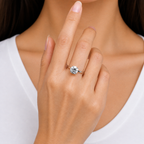 2 Carat Round Cut Moissanite Solitaire Ring
