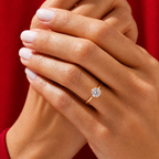 2 Carat Round Cut Moissanite Solitaire Ring