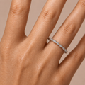 Alternating Half Eternity Moissanite Band