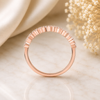 Alternating Half Eternity Moissanite Band
